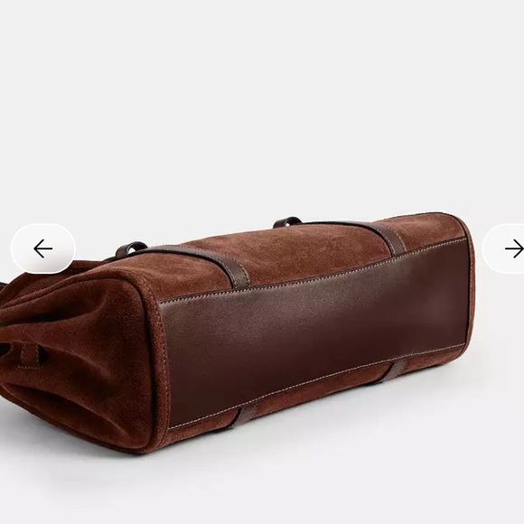 NWT!! Coach Bridget Flap Shoulder Bag in Vintage Brown Suede CDB06 - Picture 4 of 5